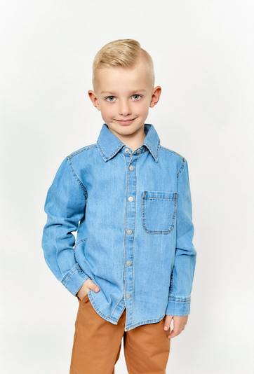 Koszula jeansowa z długim rękawem