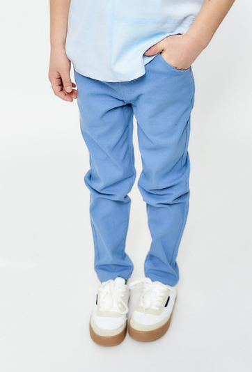 Klasyczne spodnie dla chłopca - niebieskie