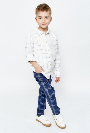 Spodnie chłopięce w kratę