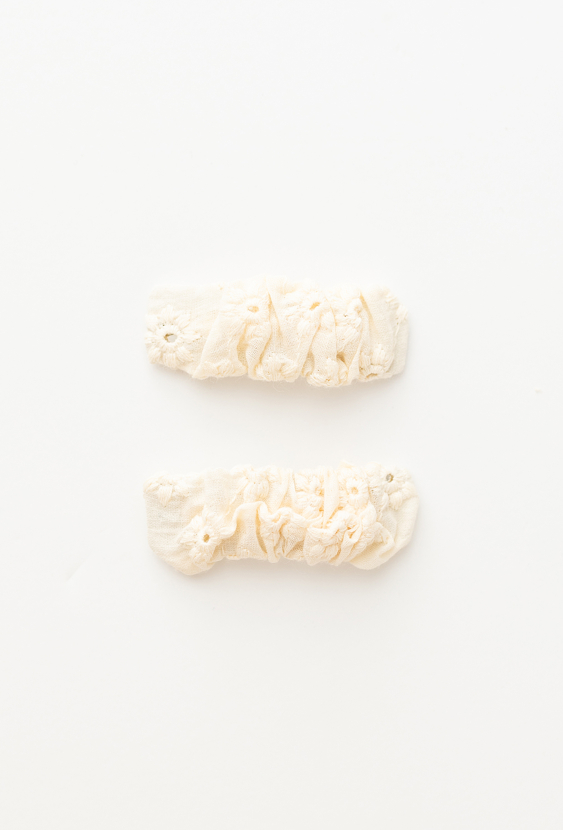 Zestaw materiałowych spinek do włosów