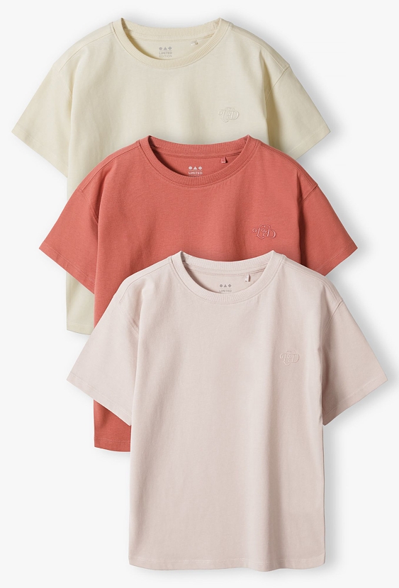 Bawełniane t-shirt dziewczęce 3pak - Limited Edition