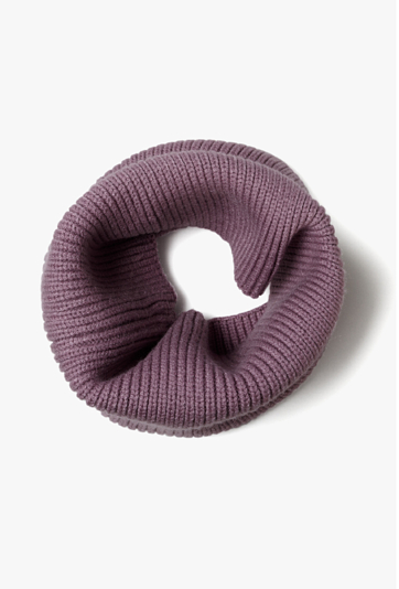 Fioletowy komin dziewczęcy na zimę