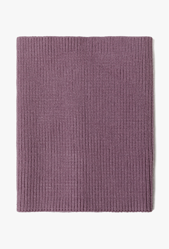 Fioletowy komin dziewczęcy na zimę