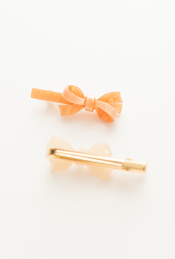 Zestaw spinek z kokardkami dla dziewczynki