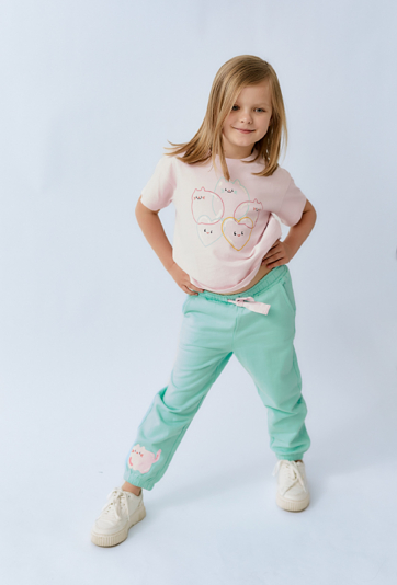 Bawełniane spodnie dresowe dla dziewczynki