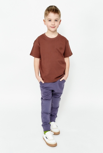 Spodnie dresowe dla chłopca z przeszyciami