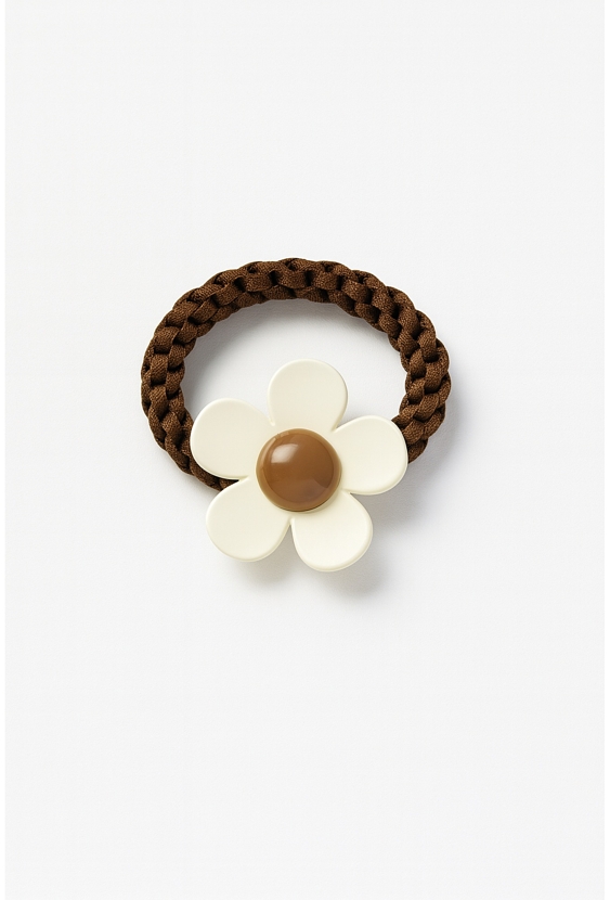 Gumka do włosów z ozdobą – kwiatek