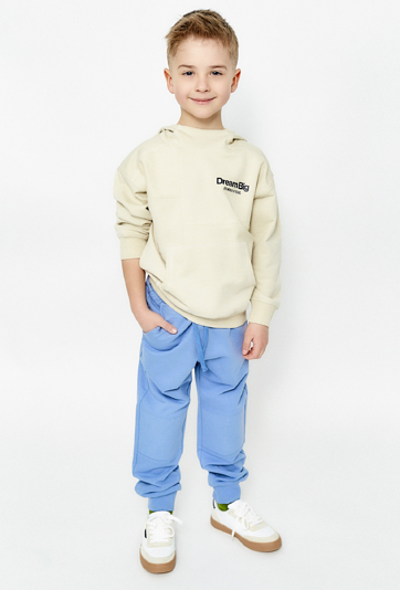 Spodnie dresowe dla chłopca - wzmacniane kolana - niebieskie