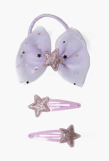 Uroczy zestaw - spinki i gumka do włosów