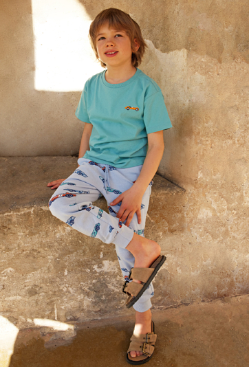 Bawełniane spodnie dresowe  z nadrukiem samochodów