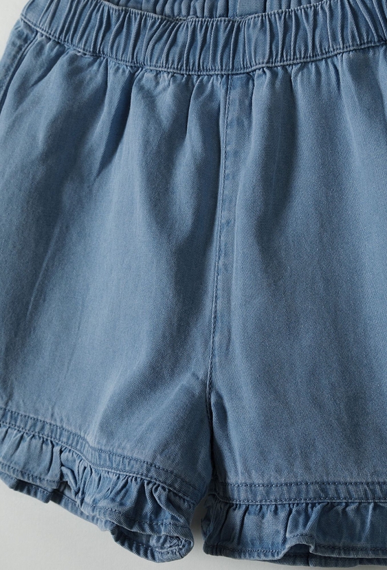 Tkaninowe niebieskie szorty dla niemowlaka- 5.10.15.