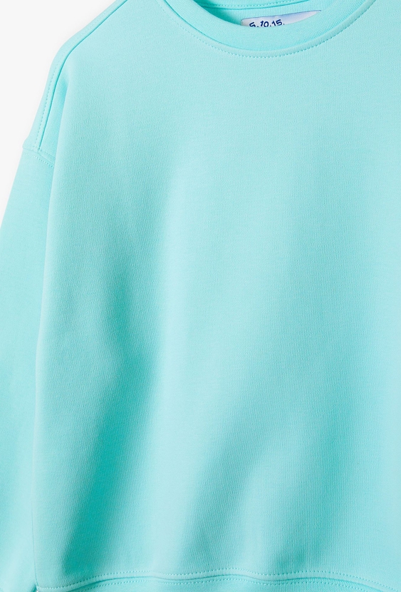 Bluza dresowa z miękkiej dzianiny - niebieska - 5.10.15.