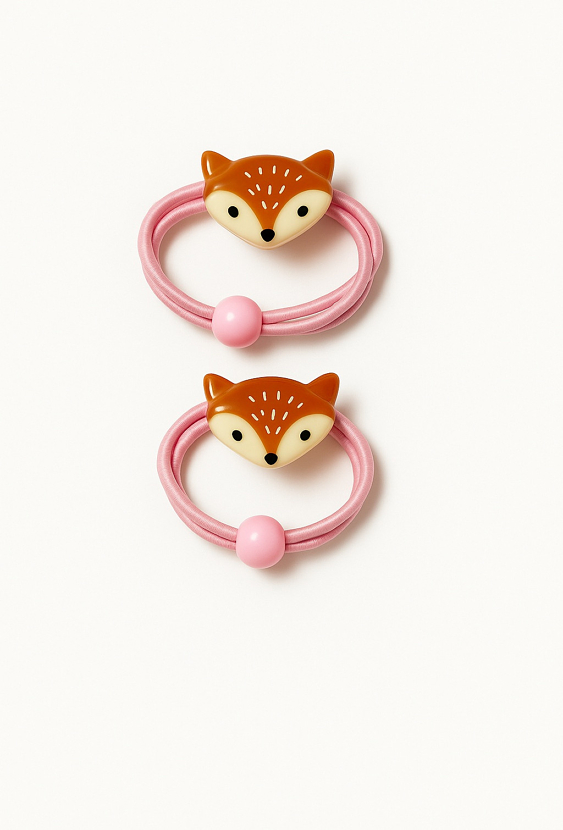 Zestaw gumek do włosów z liskami – 2 sztuki