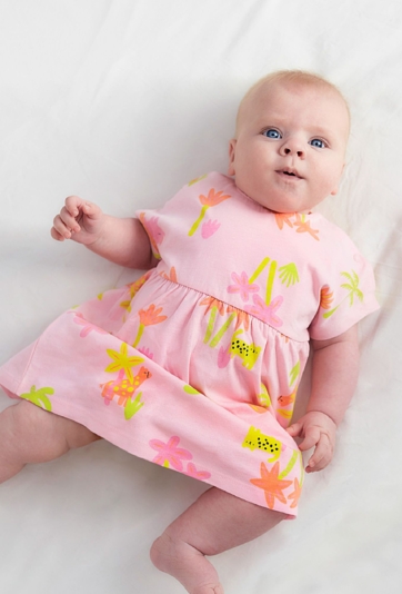 Kolorowa bawełniana sukienka na lato dla niemowlaka - 5.10.15.