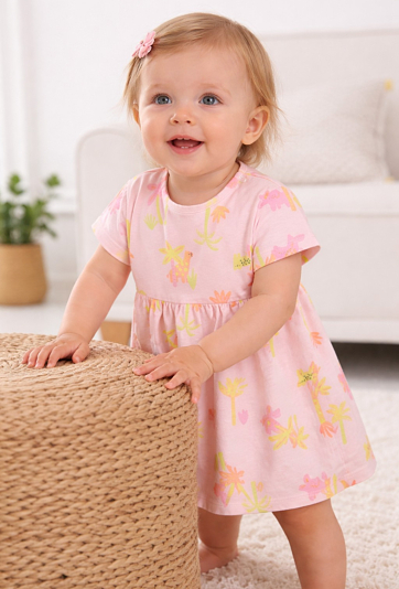 Kolorowa bawełniana sukienka na lato dla niemowlaka - 5.10.15.