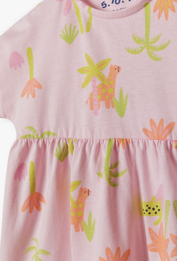 Kolorowa bawełniana sukienka na lato dla niemowlaka - 5.10.15.