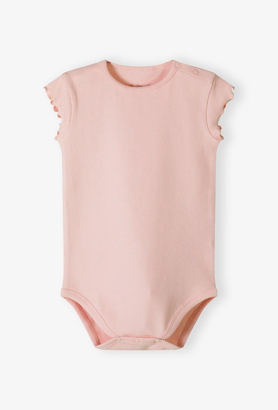 Body niemowlęce prążkowane z krótkim rękawem