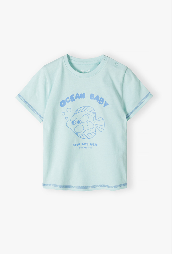 T-shirt niemowlęcy dla chłopca z rybką