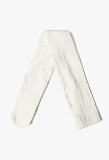 Rajstopy cienkie białe z delikatnym wzorkiem