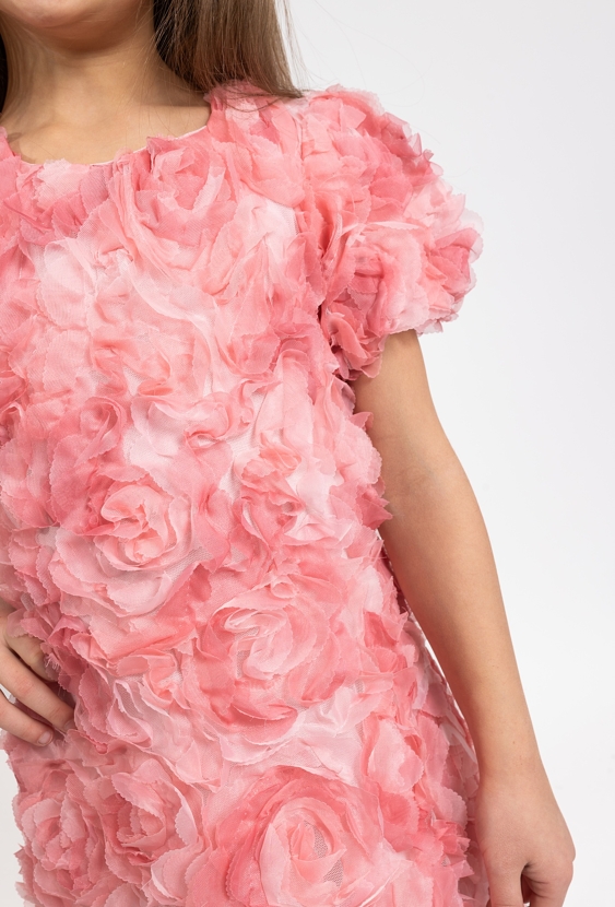 Sukienka dziewczęca w 3D kwiaty