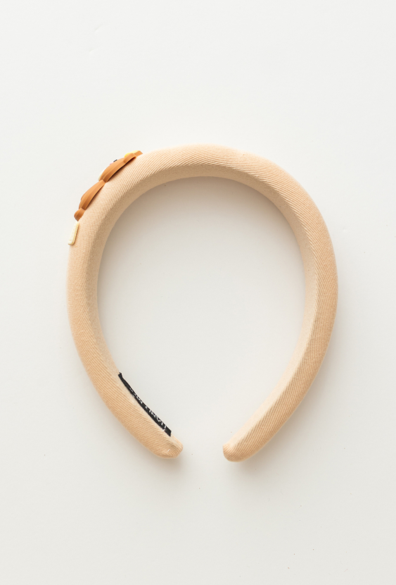 Opaska dla dziewczynki z misiem – beżowa