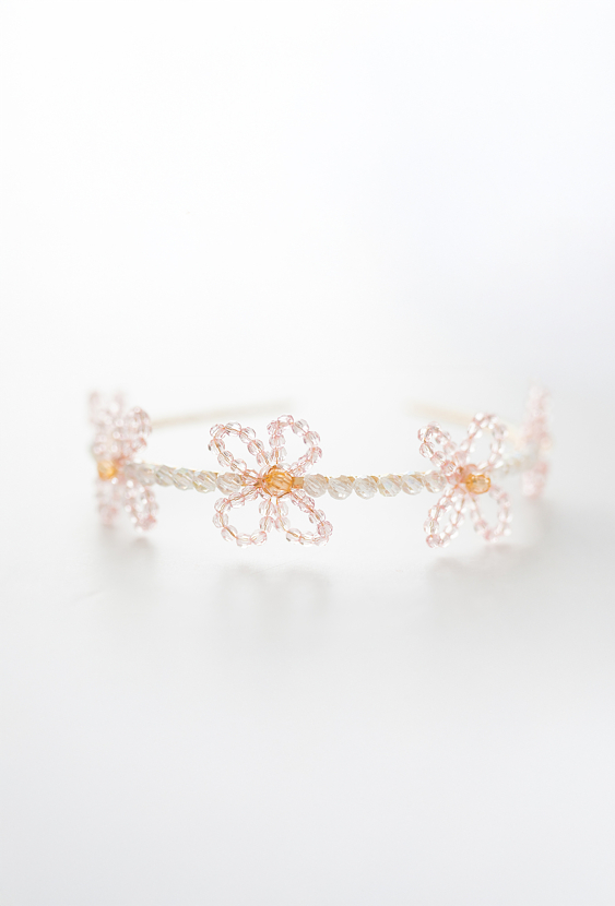 Opaska do włosów z kwiatkami dla dziewczynki