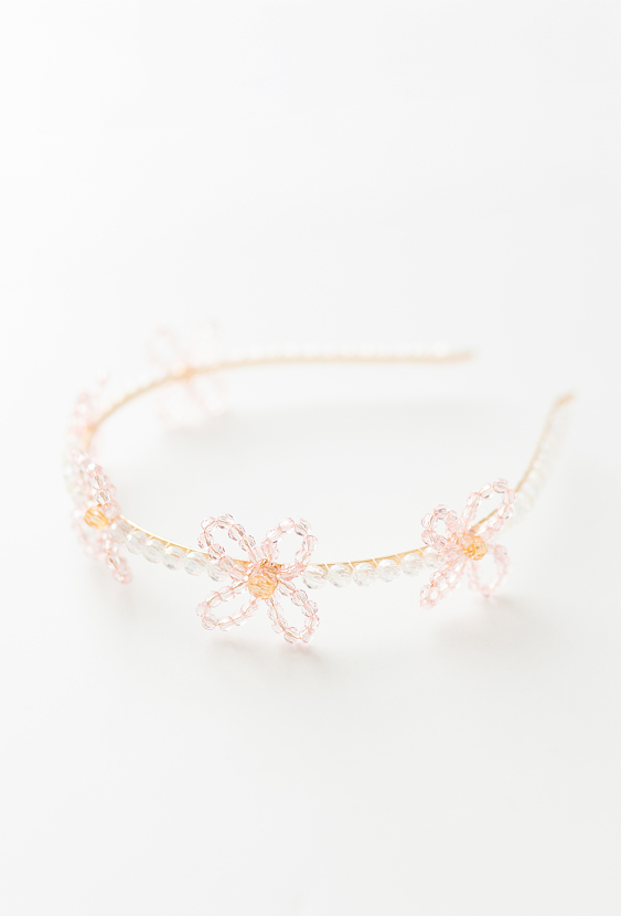 Opaska do włosów z kwiatkami dla dziewczynki