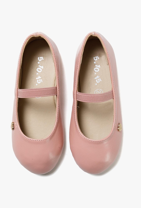 Lakierowane różowe balerinki dziewczęce