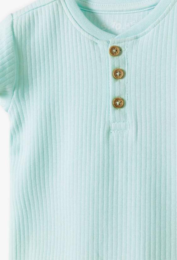 Niebieskie body w prążki - krótki rękaw - 5.10.15.