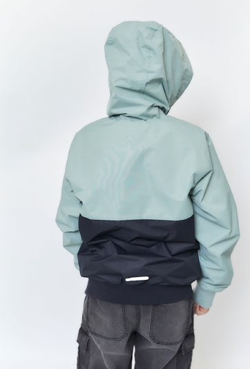 Kurtka przejściowa  z kapturem - dwukolorowa