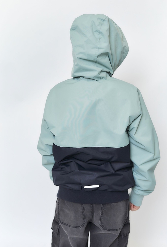 Kurtka przejściowa  z kapturem - dwukolorowa