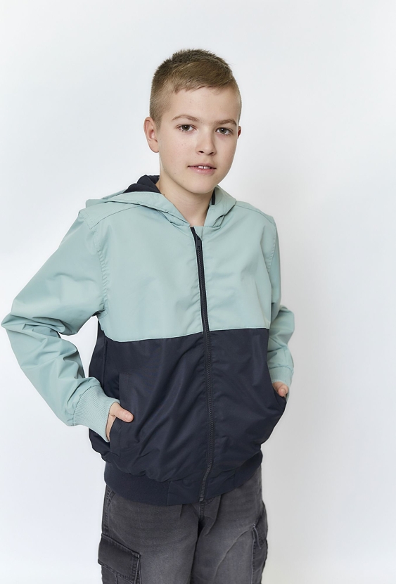 Kurtka przejściowa  z kapturem - dwukolorowa
