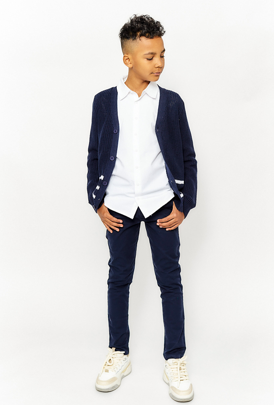 Elegancki sweter chłopięcy - granatowy