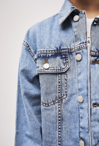 Kurtka jeansowa dla chłopca - niebieska