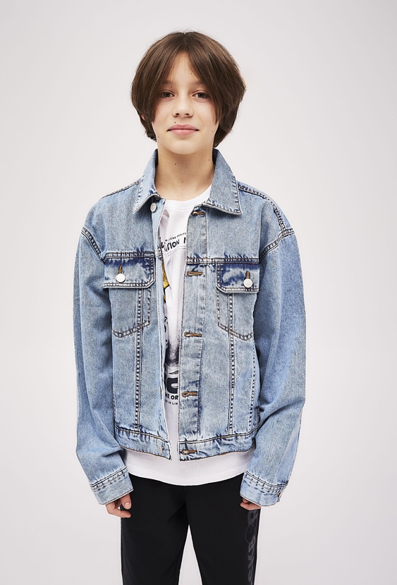 Kurtka jeansowa dla chłopca - niebieska