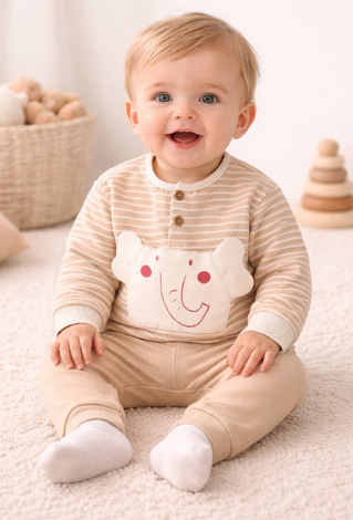 Komplet dresowy niemowlęcy z aplikacją słonika