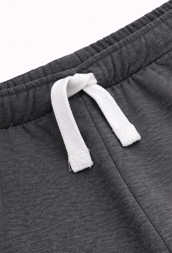 Grafitowe spodnie dresowe ze sznurkiem dla chłopca