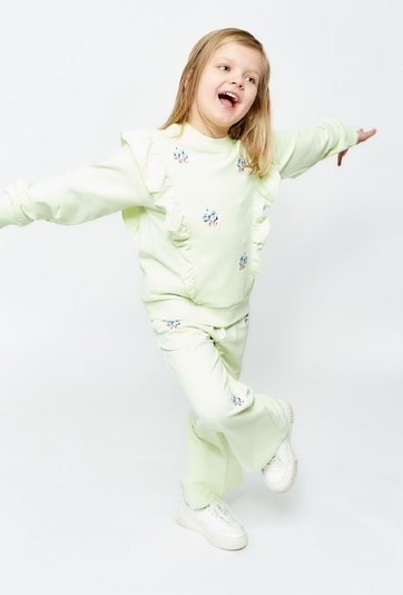 Spodnie dla dziewczynki z haftem – wide leg