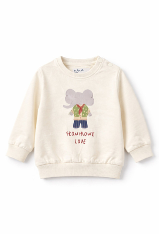 Bluza niemowlęca nierozpinana „Słonikowe love”
