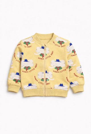 Bluza niemowlęca bomberka z printem – kowbojskie słonie