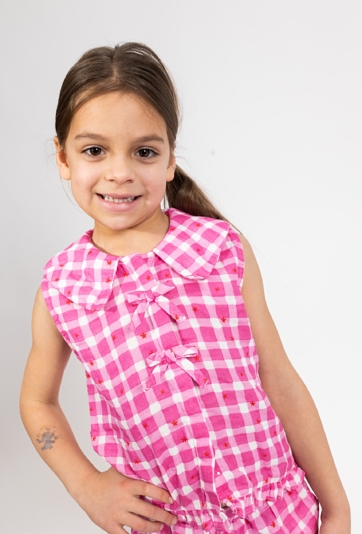 Koszula dziewczęca w kratkę