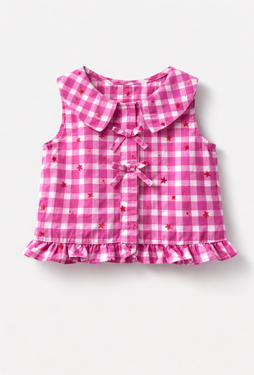 Koszula dziewczęca w kratkę