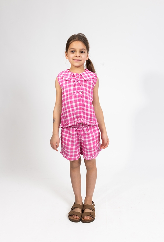 Koszula dziewczęca w kratkę