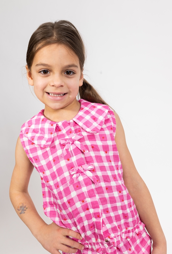 Koszula dziewczęca w kratkę