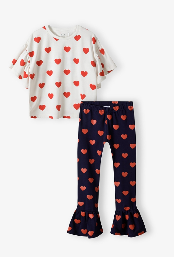 Komplet dziewczęcy w serca