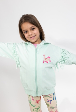 Bluza rozpinana z kapturem dziewczęca