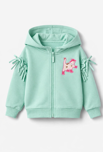 Bluza rozpinana z kapturem dziewczęca