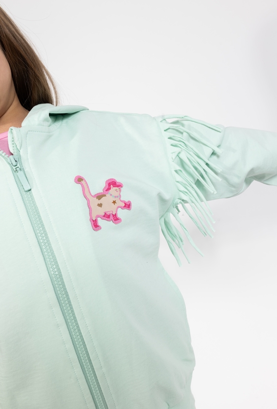 Bluza rozpinana z kapturem dziewczęca