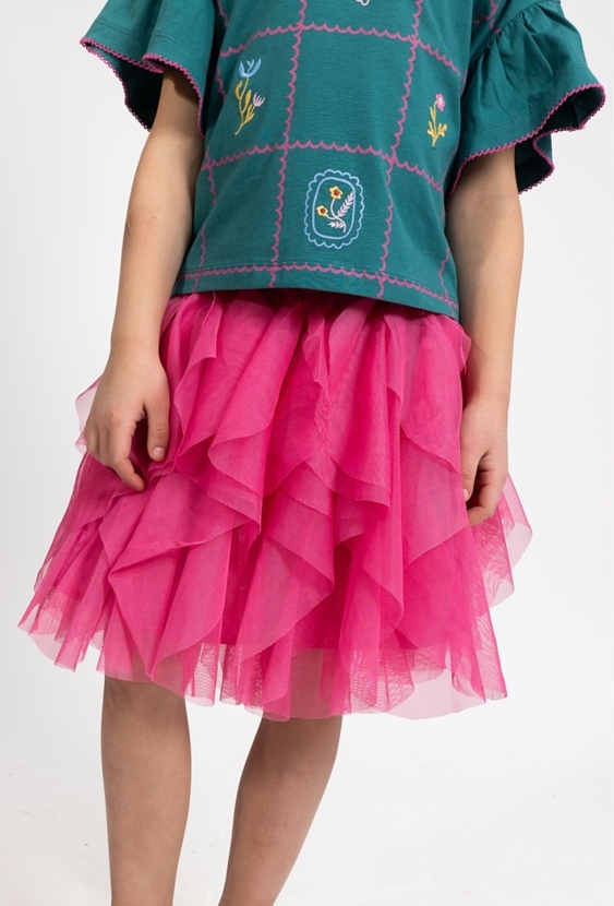 Spódnica tiulowa dla dziewczynki – falbanki