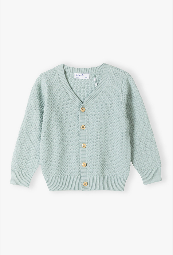 Kardigan niemowlęcy – elegancki sweter chłopięcy na guziki